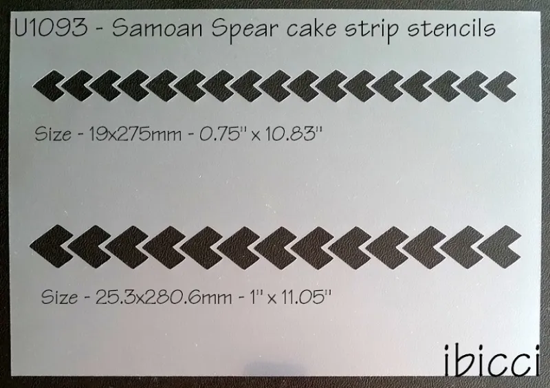 ibicci Samoan Spears stencil - 2 smaller sizes