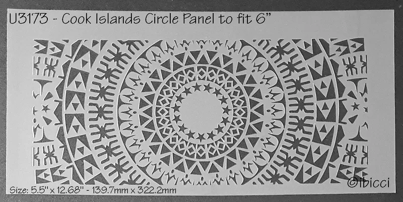 ibicci Cook Islands Panel Stencils Extended to fit 6"