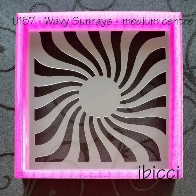 Wavy Sunray with medium sun stencil