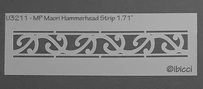 ibicci MP Māori Border Strip stencil 1.71"