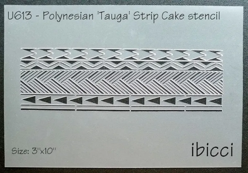 Polynesian 'Tauga' Strip #3 stencil - 3" x 10"