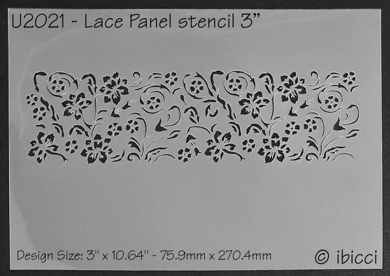 ibicci Lace Panel stencil 3"