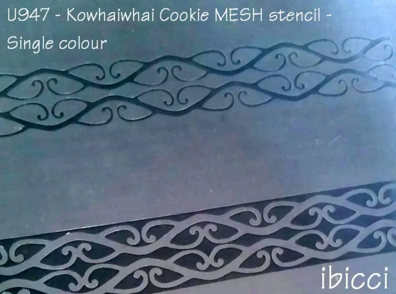 ibicci Maori Kowhaiwhai Flounder Cookie Mesh Stencil