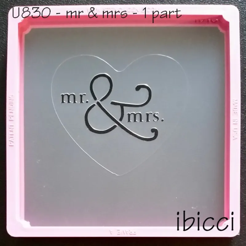 ibicci 'mr & mrs' stencil - 1 part
