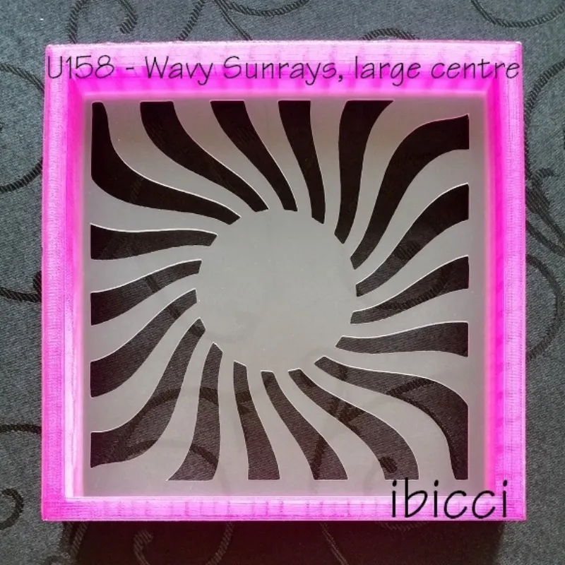 Wavy Sunray with large sun stencil