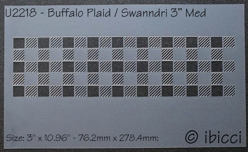 ibicci Buffalo Plaid / Swanndri 3" Medium square stencil