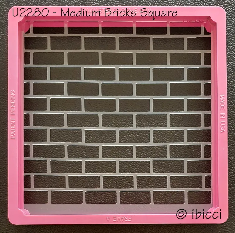 ibicci Medium Bricks square cookie stencil