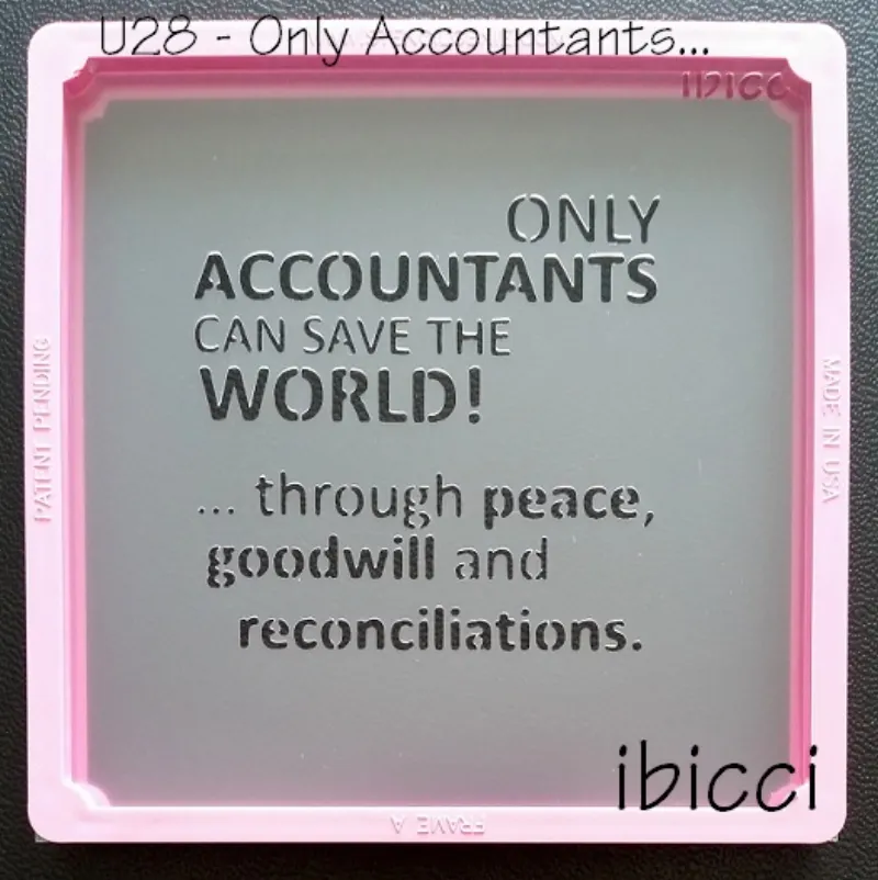 ibicci Only Accountants Can Save The World stencil