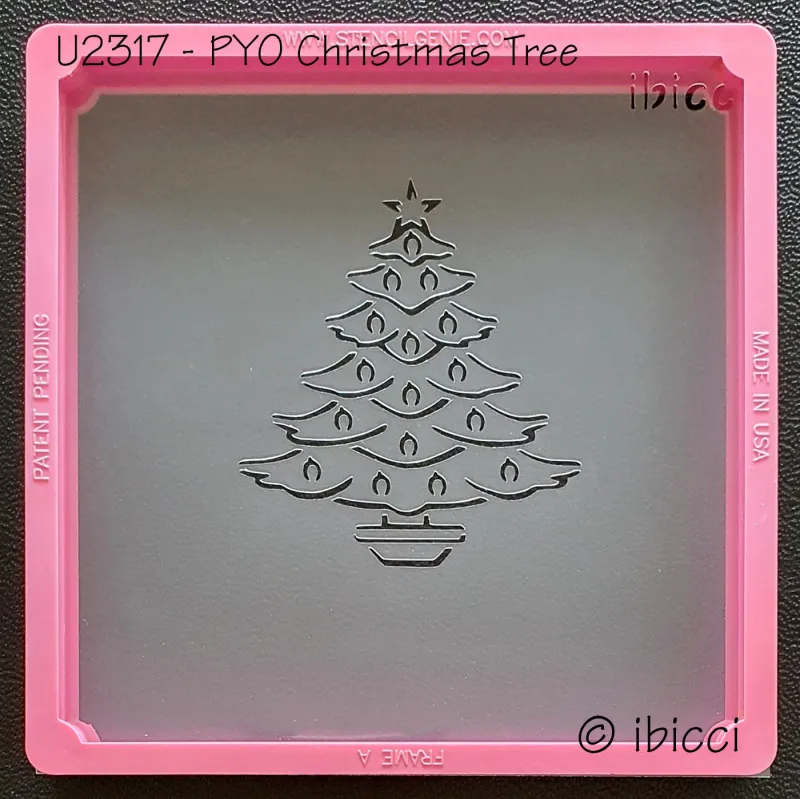 ibicci PYO Christmas Tree with baubles stencil