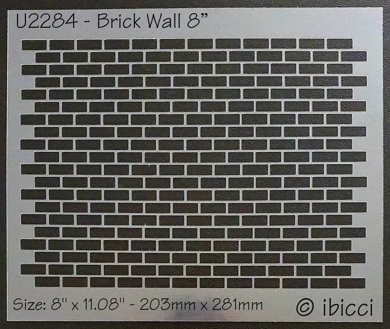 ibicci Brick Wall stencil 8"