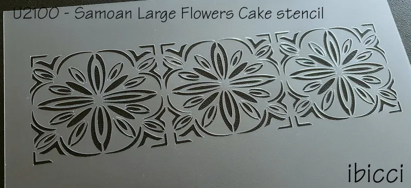 ibicci Samoan Large Flowers Cake Stencil