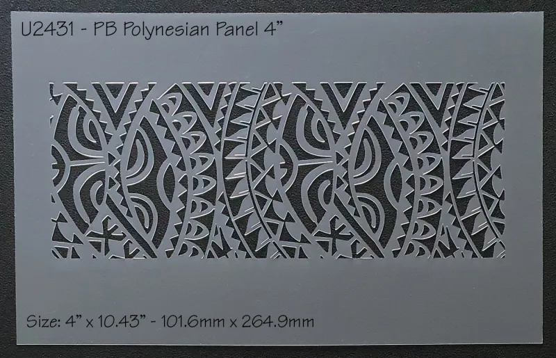 ibicci PB Polynesian Panel stencil 4"