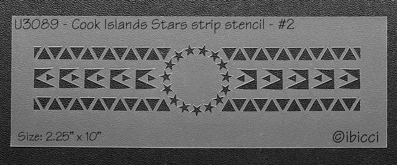 ibicci Cook Islands Stars Strip Stencil #2