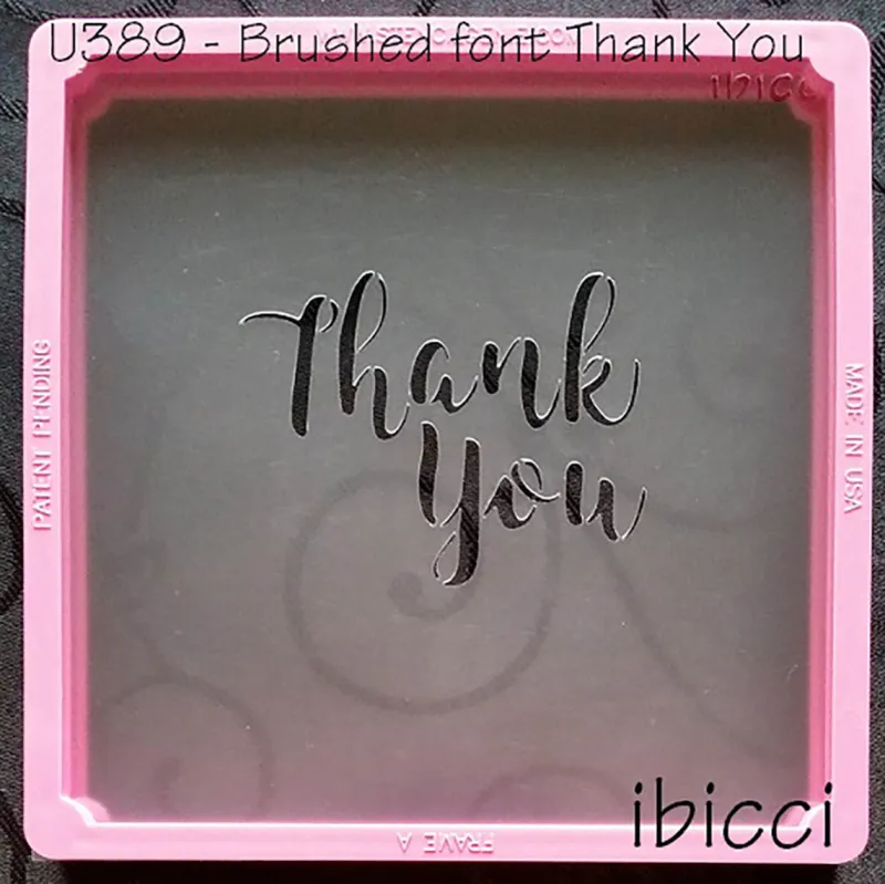 ibicci Brushed Thank You stencil