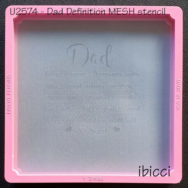 ibicci Dad Definition Mesh Stencil