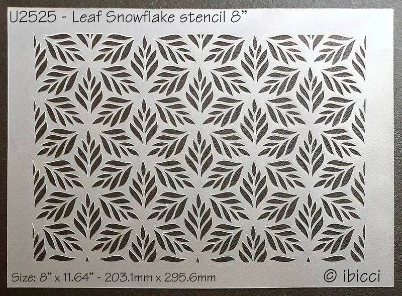 ibicci Leaf Snowflake stencil 8"
