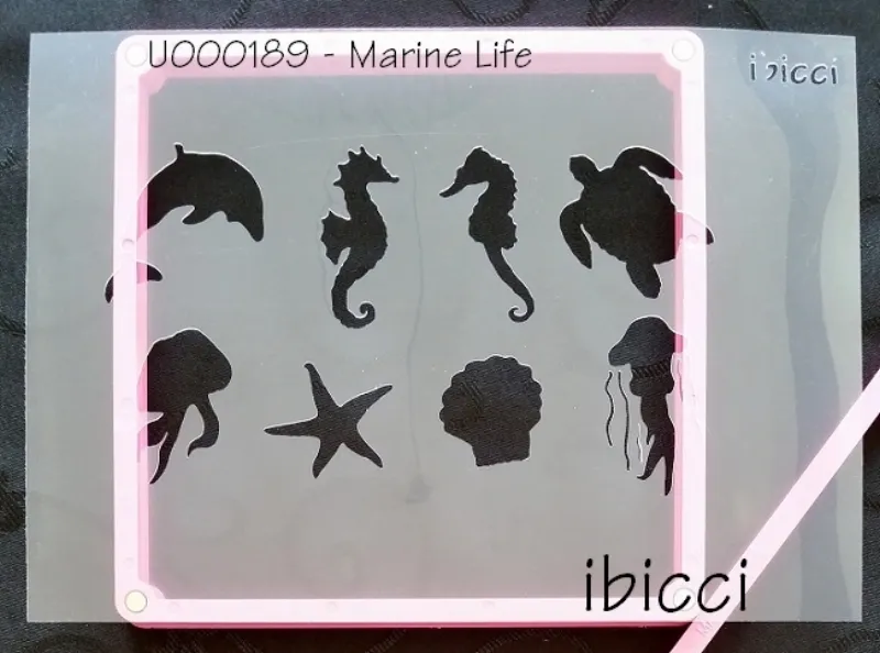 Marine Life stencil with 8 designs