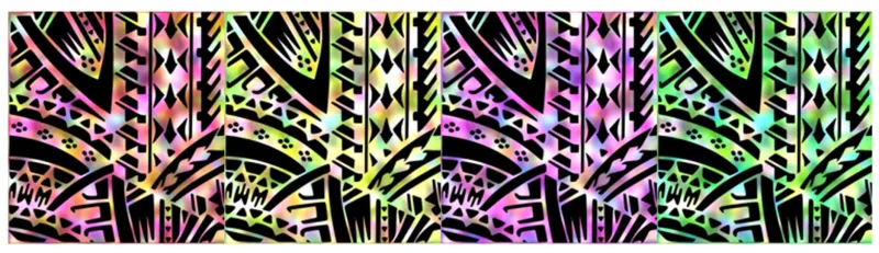 DPU805RB - Closeup of the Black on Rainbow Tints colour options