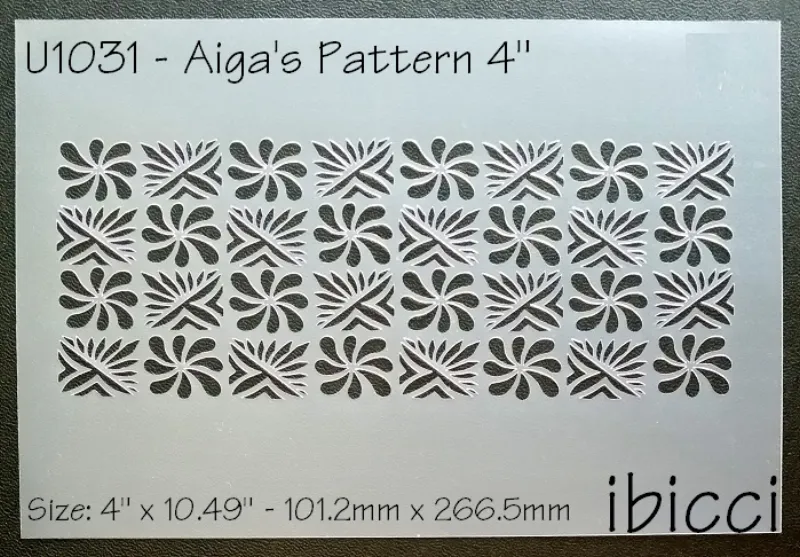 ibicci Aiga's Samoan Pattern Cake stencil 4" height