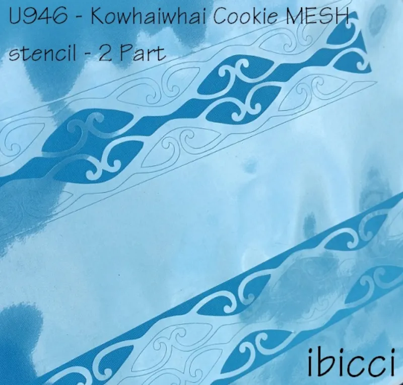 ibicci Maori Kowhaiwhai Patiki Cookie Mesh Stencil