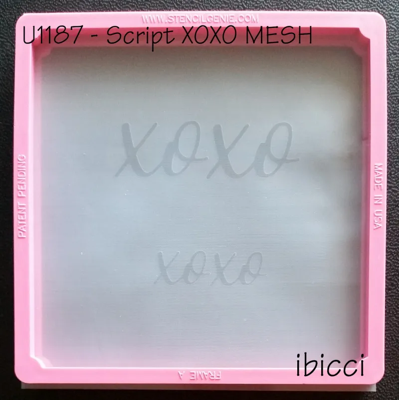 ibicci XOXO Script Mesh Stencil