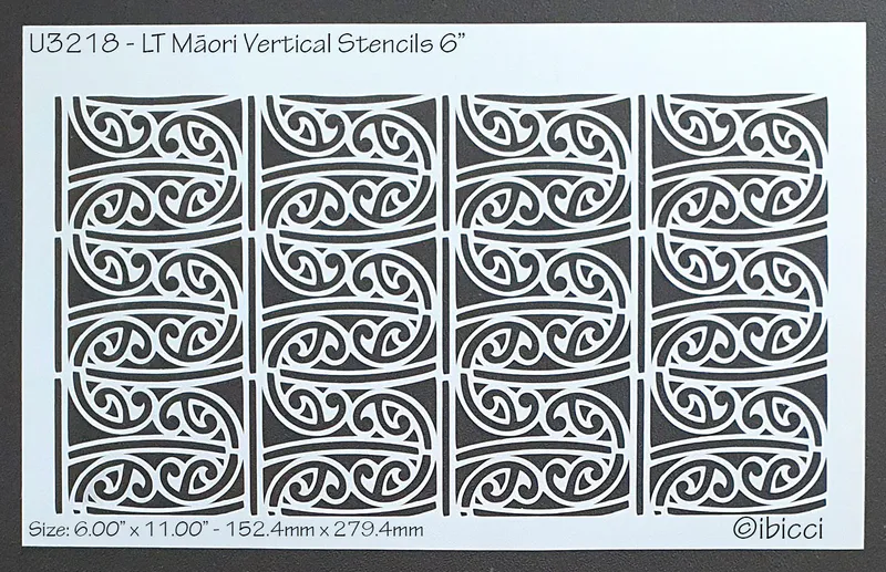 ibicci LT Māori Vertical Panel stencil 6"