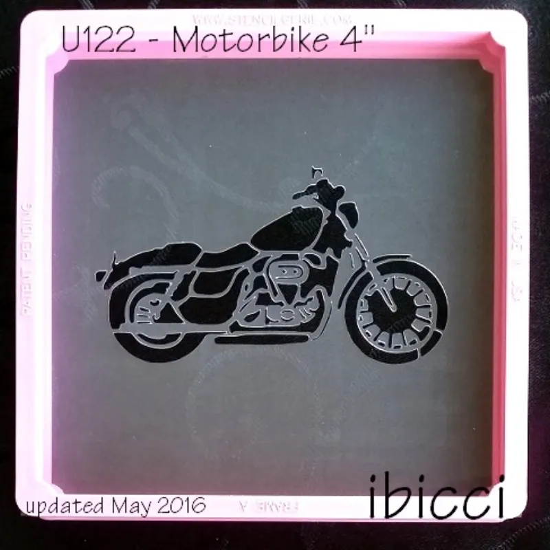 Harley Davidson motorbike stencil