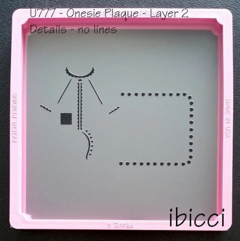 ibicci Onesie Announcement stencil - Layer 1 - Details, No lines
