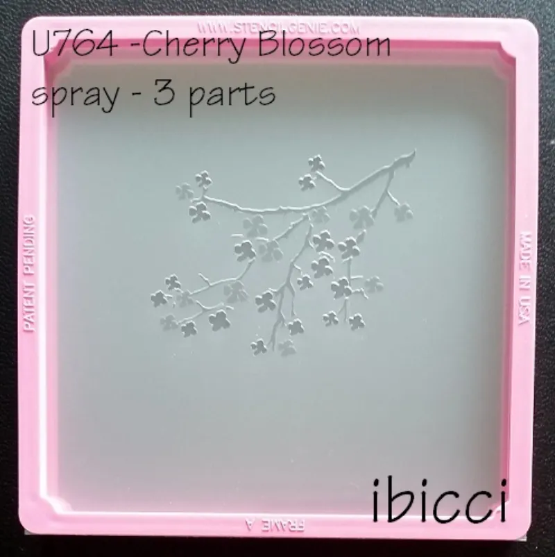 Cherry Blossom Spray stencil - Cookie 3 parts