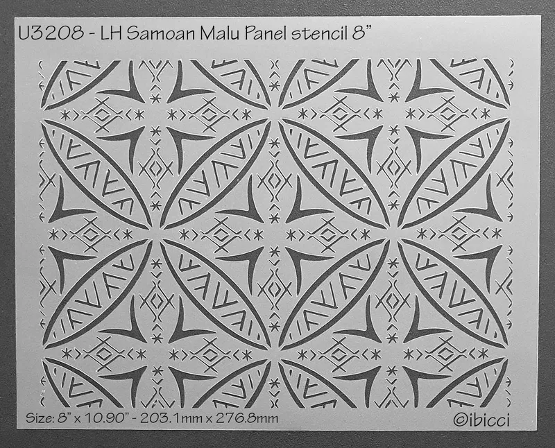 ibicci LH Samoan Malu Panel stencil 8"