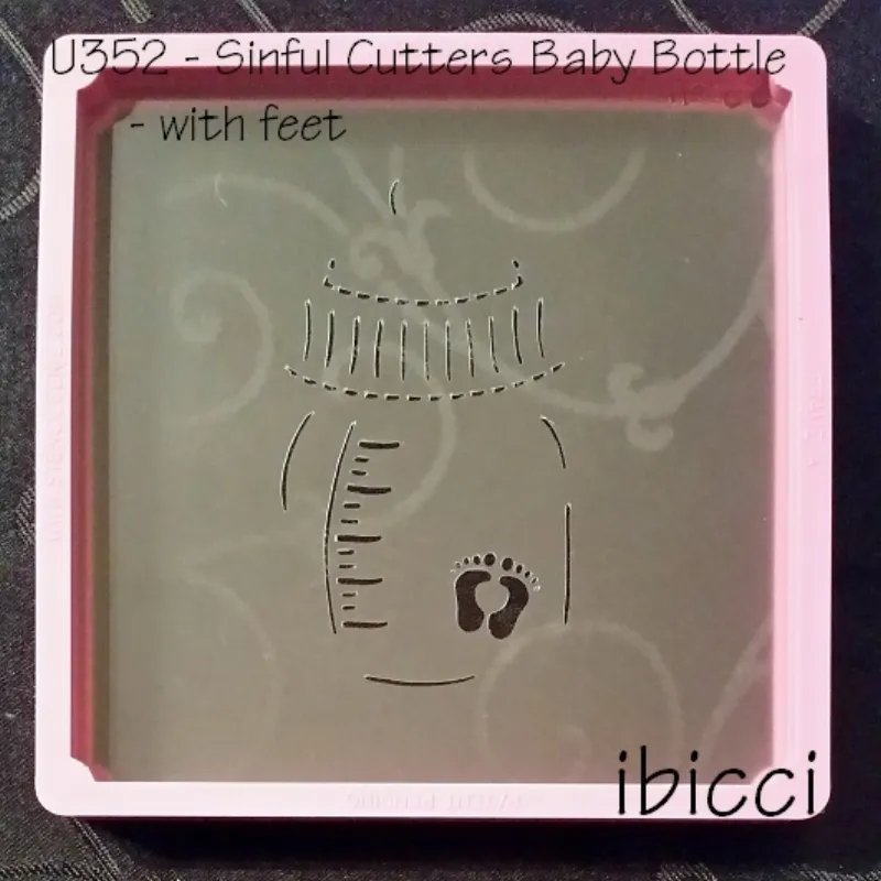 ibicci Baby Bottle stencil with feet