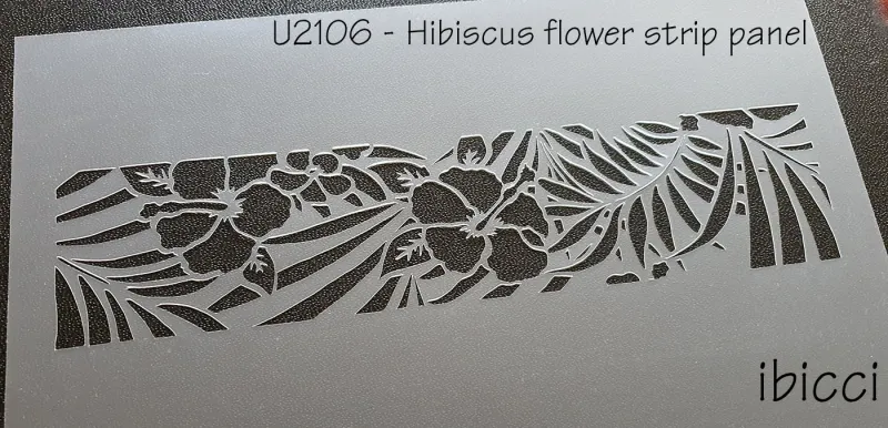 ibicci Hibiscus Flower Strip stencil