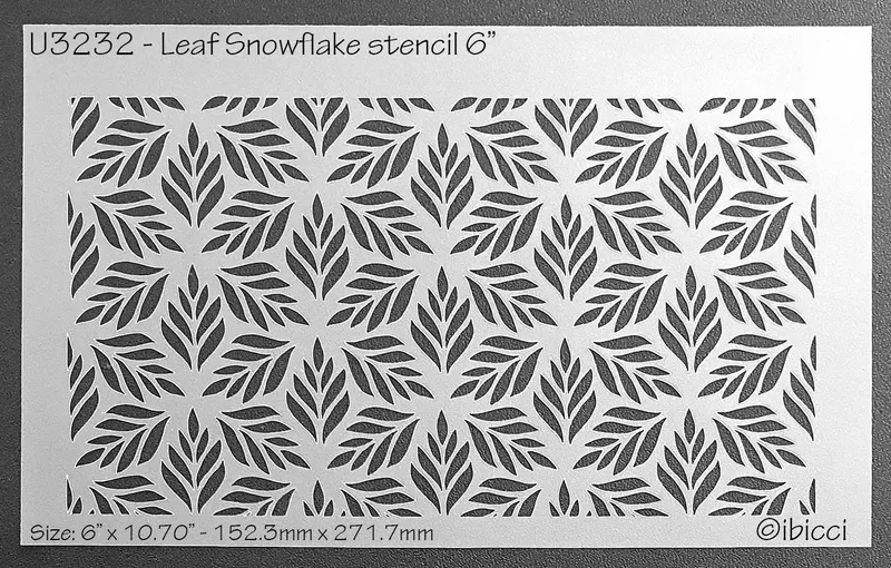 ibicci Leaf Snowflake stencil 6"
