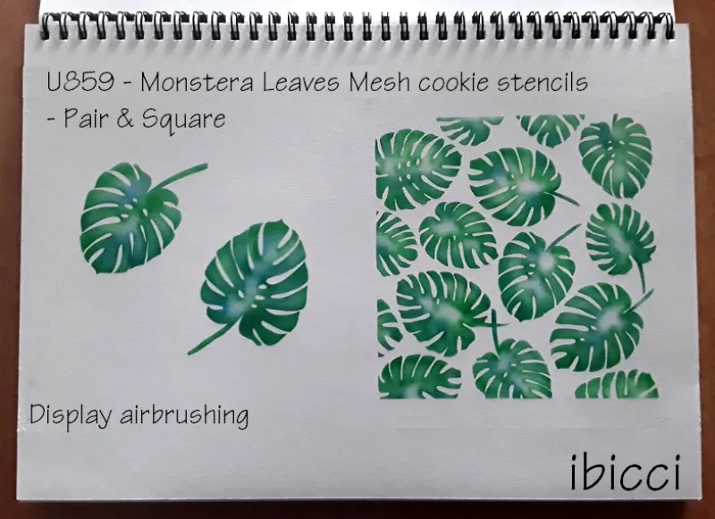 ibicci Monstera Leaves Square Cookie Mesh Stencils