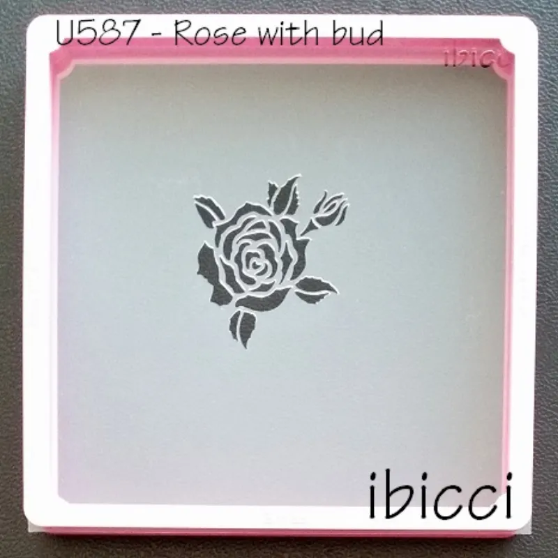 ibicci Rose with Bud - 2 part stencil