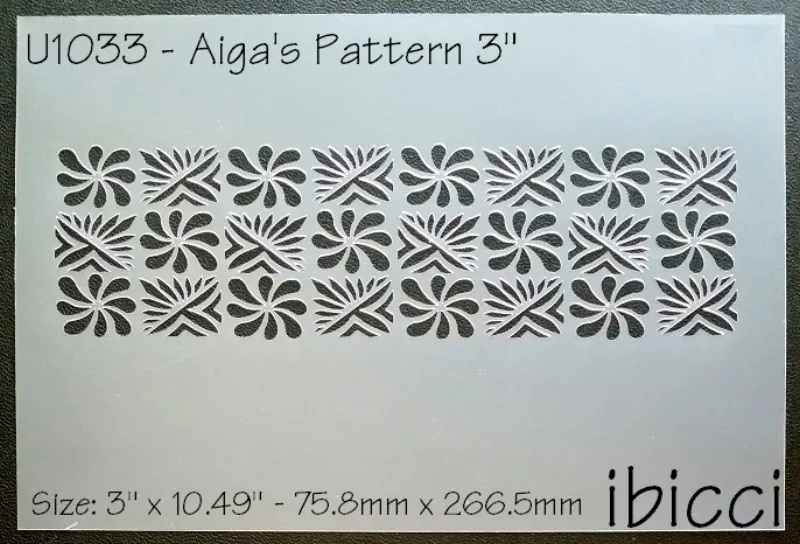 ibicci Aiga's Samoan Pattern Cake stencil 3" height