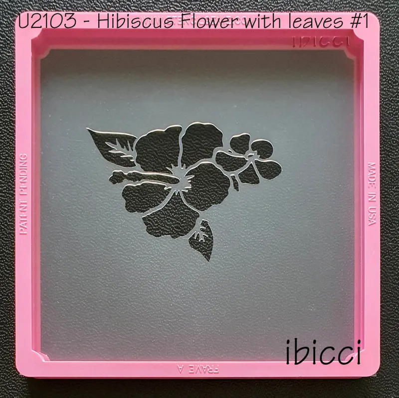 ibicci Hibiscus Single Flower Cookie stencil - Right flower