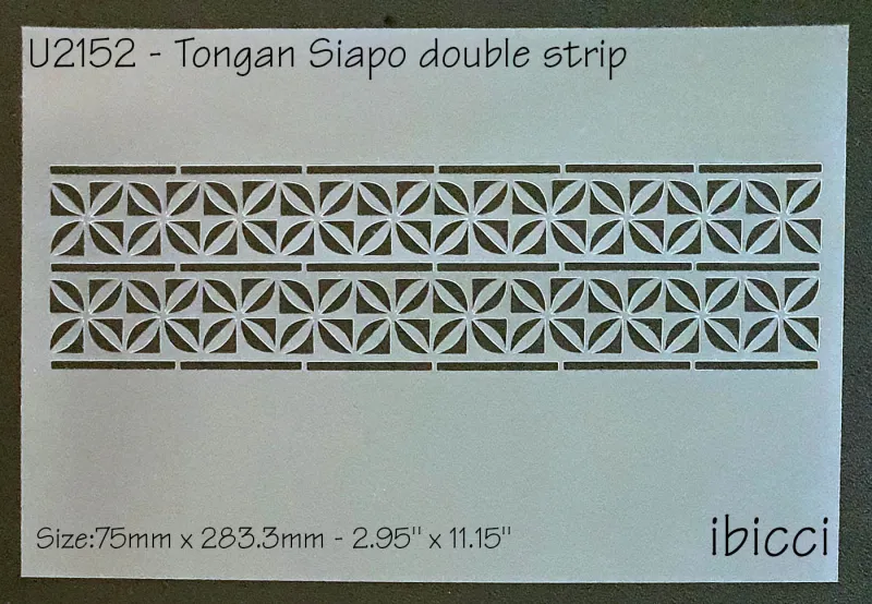 ibicci Tongan Siapo Double strip cake stencil