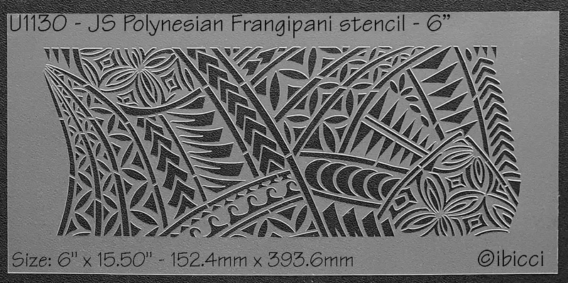ibicci JS Polynesian Frangipani Stencil - 6"
