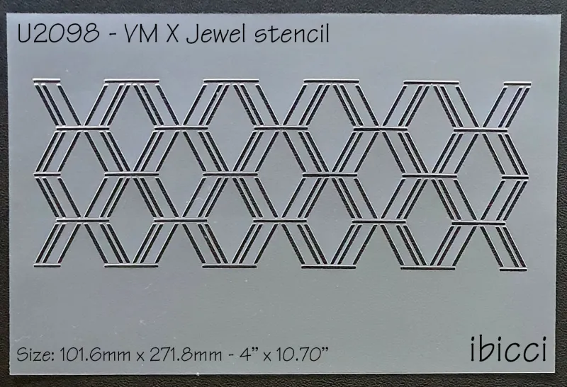 ibicci VM X Jewel cake stencil 4"