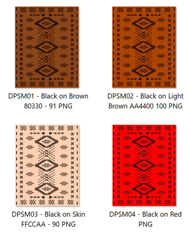 DPSM Samoan Malu Digital Prints Colour selection