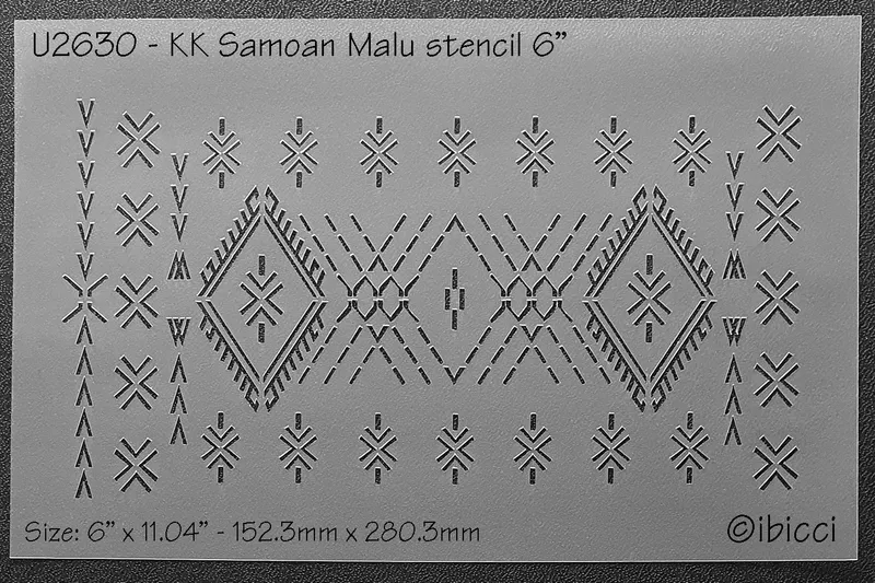 KK Samoan Malu Panel stencil - 6"