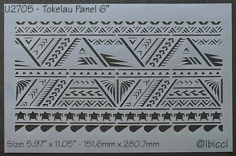 ibicci Tokelau Panel stencil 6"