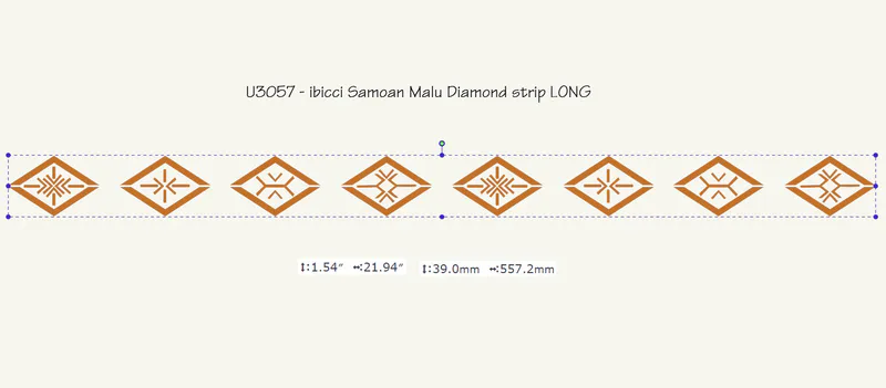 Samoan Malu Diamonds stencil LONG