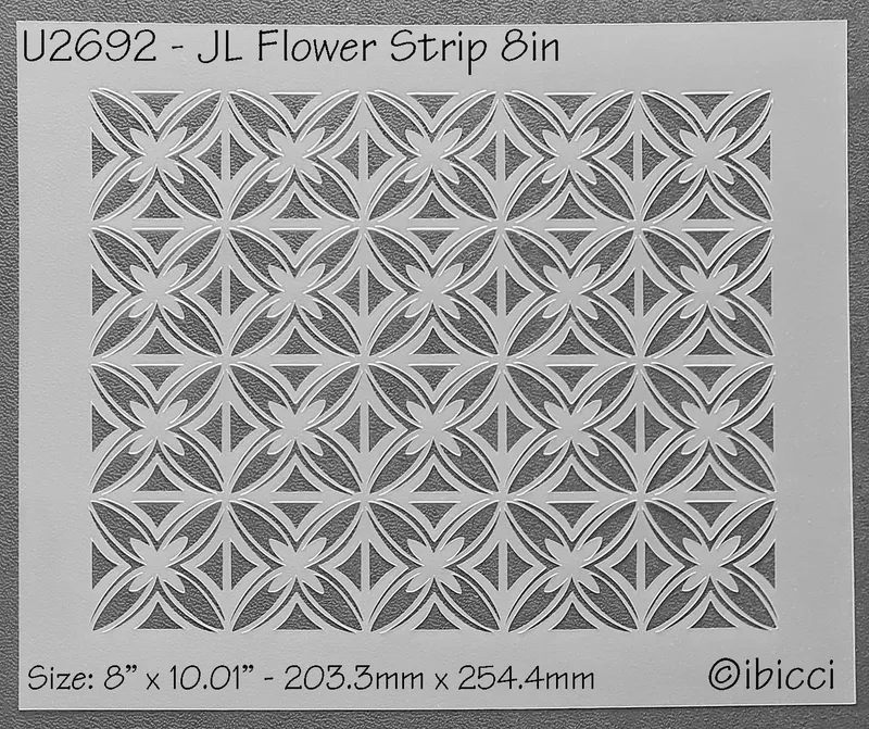 ibicci JL Samoan Flowers stencil 8"