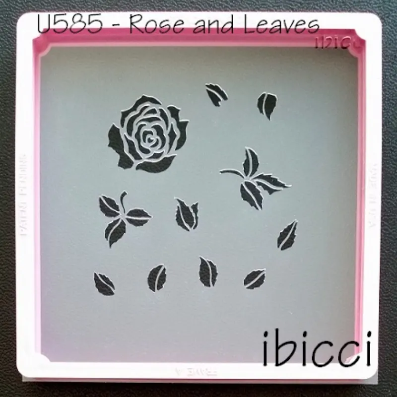 ibicci Rose and Leaves Separates stencil (no testing cookies done)