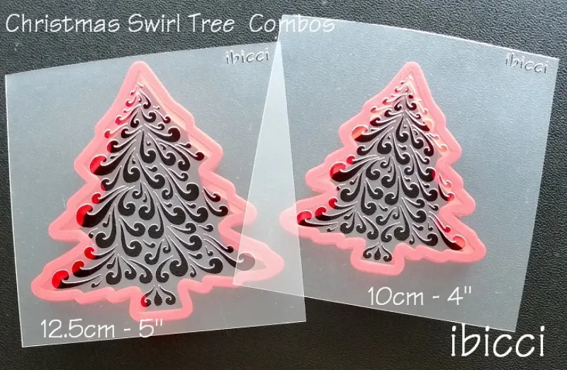 ibicci Christmas  Swirl Tree Cutter/Stencil Combo options