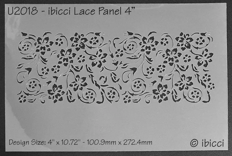 ibicci Lace Panel stencil 4"