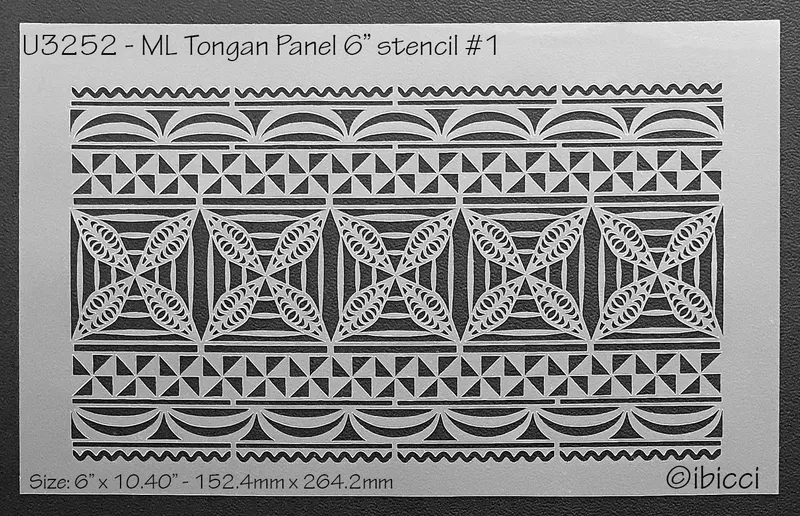 ibicci ML Tongan Panel stencil 6" - #1