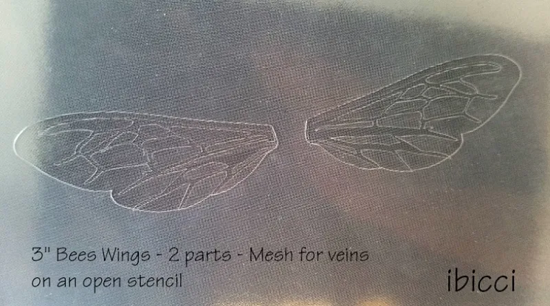 ibicci 2 part Queen Bee Wing stencil set